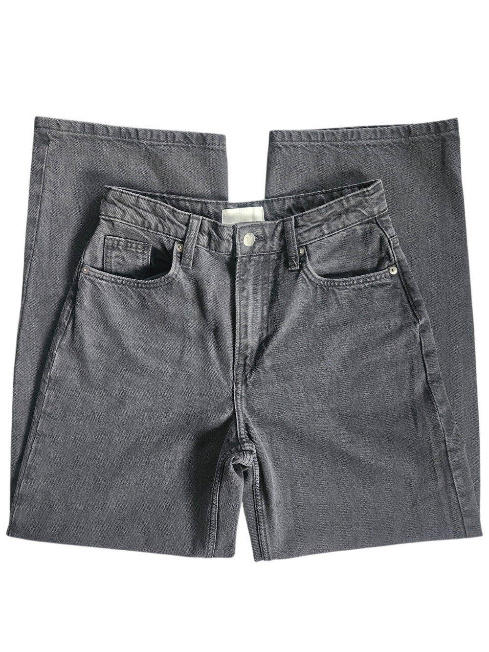 H&M Washed Black Baggy Jeans Size 4 | 90s Grunge Denim - Picture 2 of 7